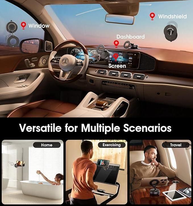 Vacuum Suction Magnetic Bracket – Hands-Free Phone Mount for Car, Home & Office