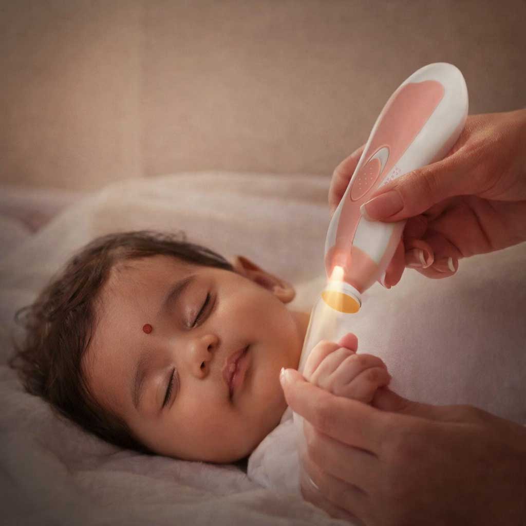 Baby Nail Trimmer with LED Light – Pain-Free Nail Care for Newborns