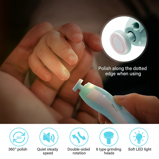 Baby Nail Trimmer with LED Light – Pain-Free Nail Care for Newborns